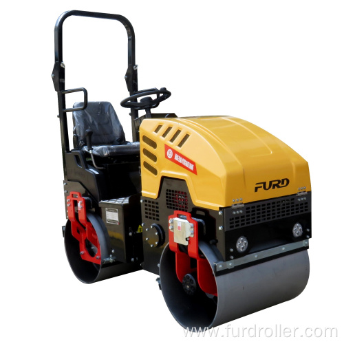 1 ton roller compactor double drum vibratory ride on road roller FYL-880